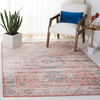 Jubilee Oriental Rust/Ivory/Blue Area Rug