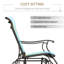 Banc oscillant extérieur pour 2 personnes Outsunny