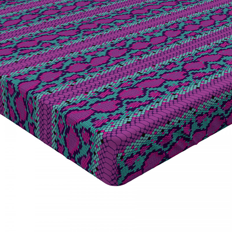 Microfiber Animal Print Fitted Sheet, Purple Animal Print, Twin XL Fitted Sheet