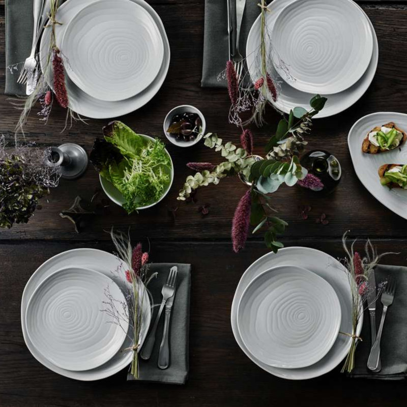 Teck White Salad Plates