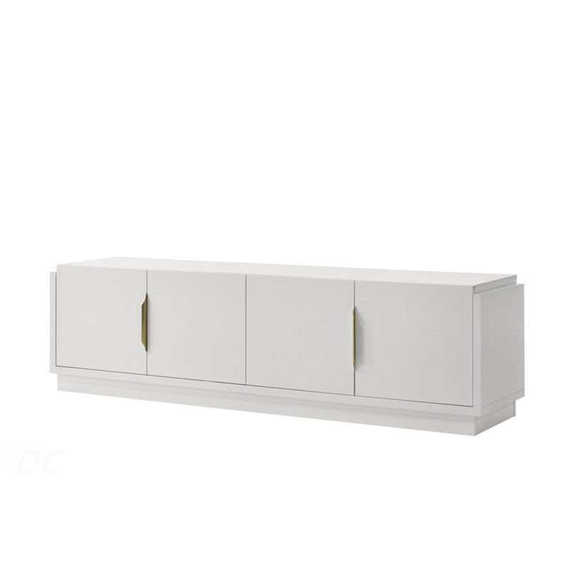 Carrington 70"W White 4-Door TV Stand