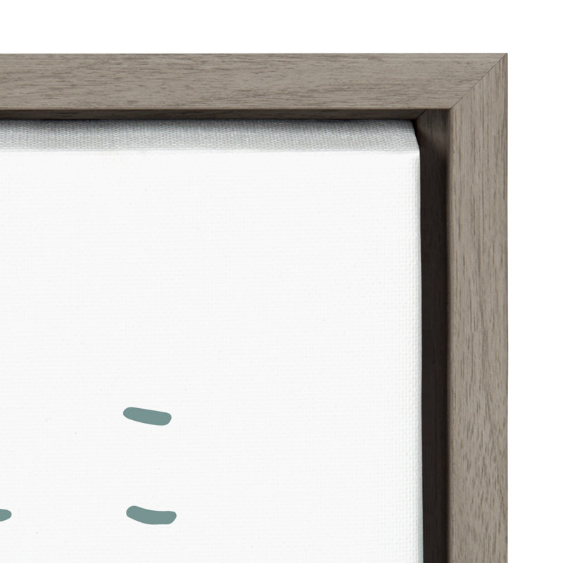 «Desert Cactus» par déclaration sur toile encadrée, Toile avec cadre gris