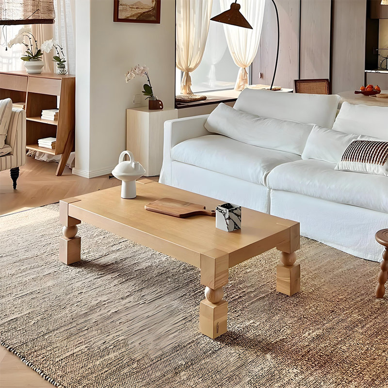 Nordic Retro Coffee Table, 13.78" H x 47.24" L x 23.62" W