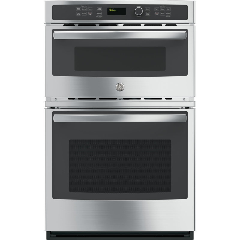 27" Self-Cleaning Electric Wall Oven with Built-In Microwave, Stainless Steel