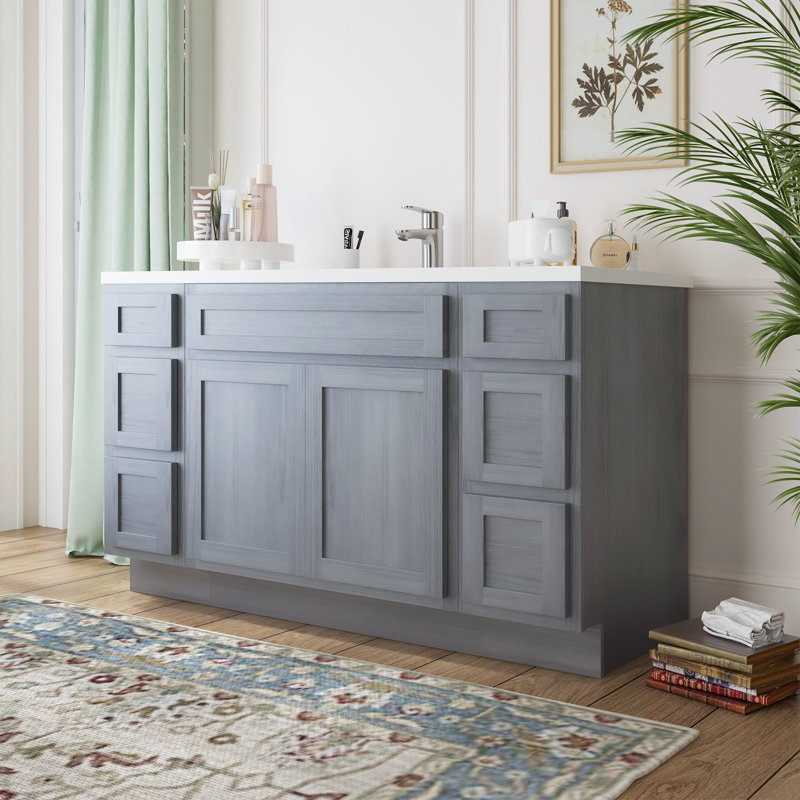 63'' Single Bathroom Vanity Base Only, Silver