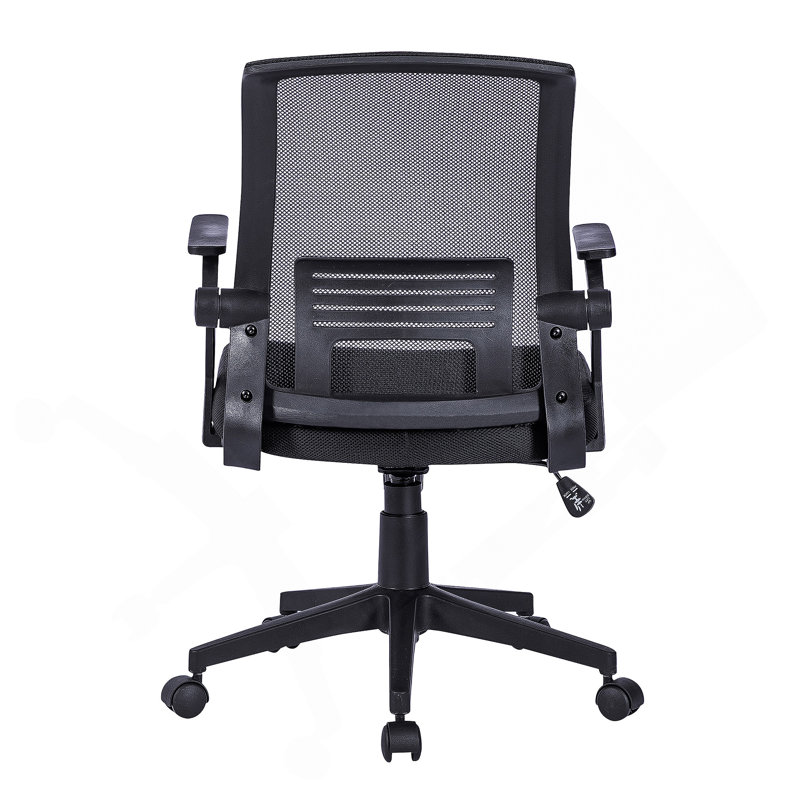 Chaise de bureau avec structure en plastique, plastique, pivotant, support lombaire, hauteur réglable, roulettes