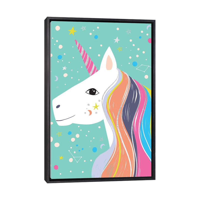 «Make Magic V» par Caroline Alfreds - impression d'art graphique, H 40 po x l 26 po x P 1,5 po, Toile avec cadre noir patiné