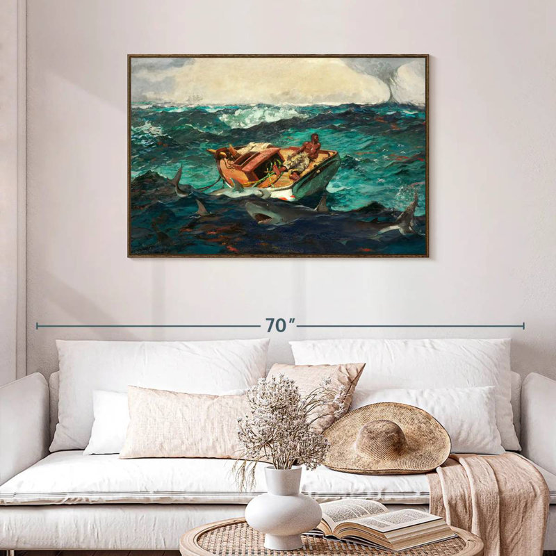 Le Gulf Stream 1899, Cadre flottant en noyer, 43 po x 29 po