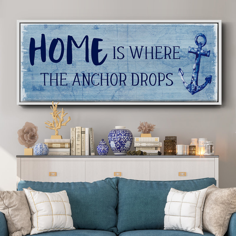 «Where the Anchor Drops», toile encadrée, H 8 po x l 20 po