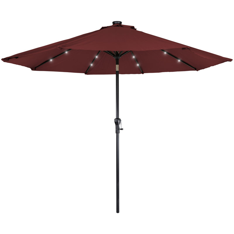 Parasol de marché 9 pi, Rouge