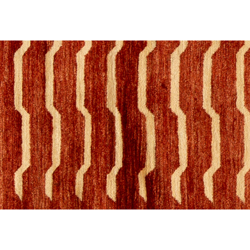 High-Quality Hand-Knotted Rust Area Rug