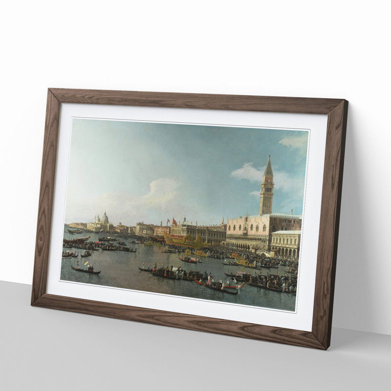 Ascension Day Vol.2 by Giovanni Canaletto - Picture Frame Painting, 48cm H x 65cm W x 2cm D, Walnut Framed