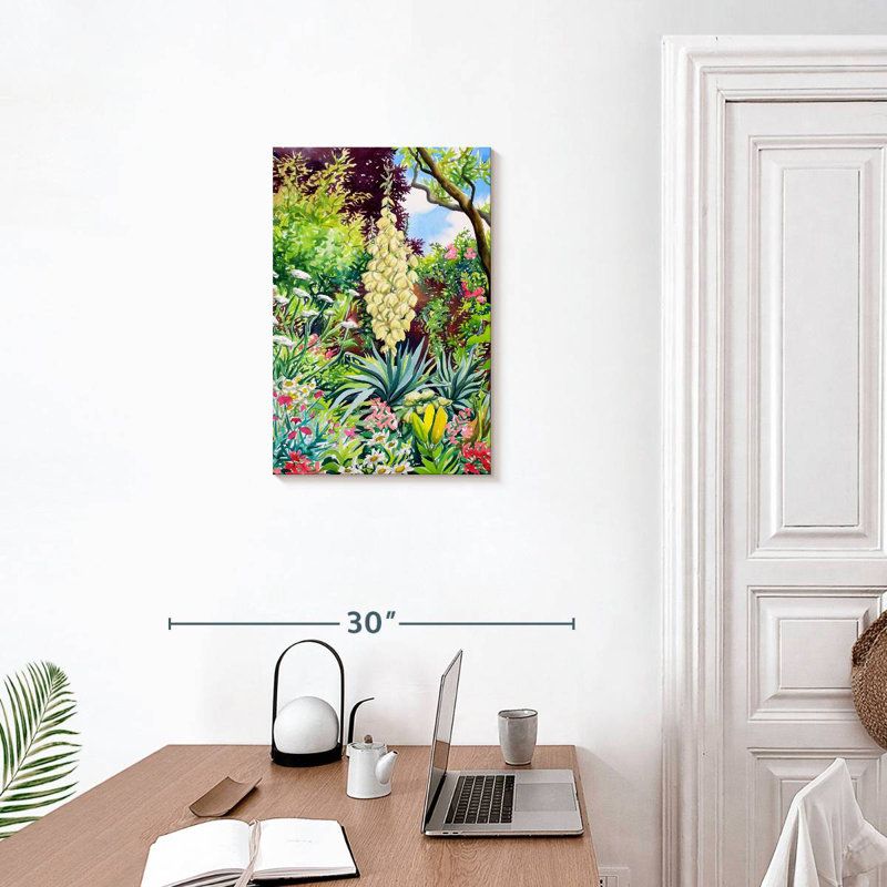Harnek Garden With Flowering Yucca, 24" H x 16" W