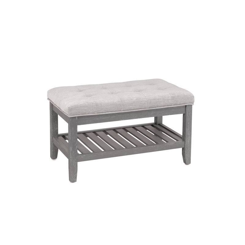 Banc de rangement rembourré Lilttle Jossie, Gris