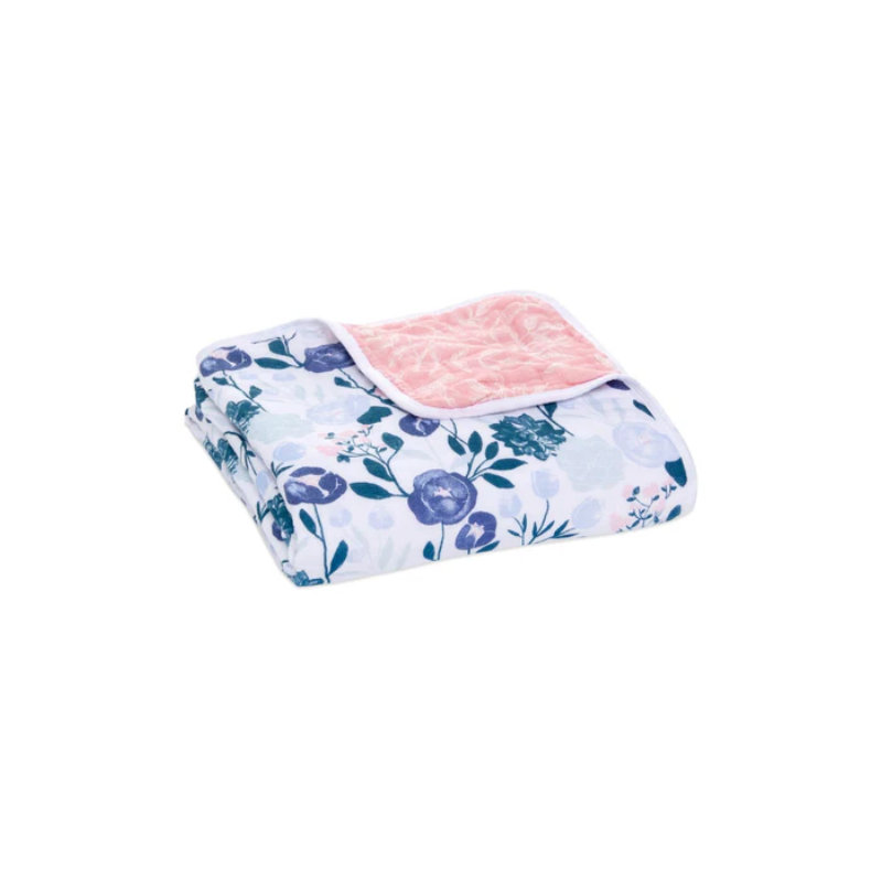 Couverture en mousseline, fleurs
