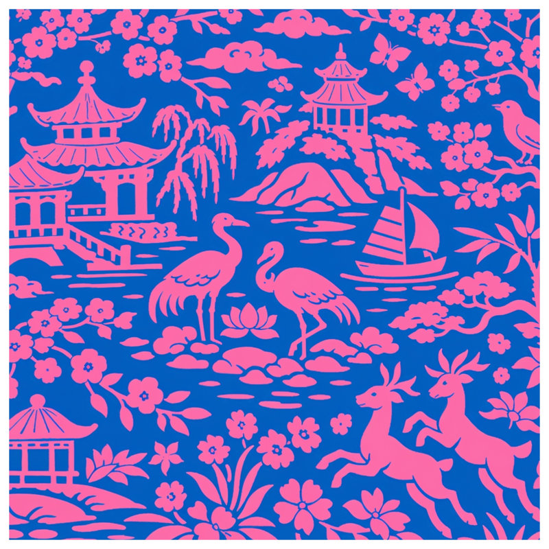 Tapis de bain rose et bleu, L 24 po x L 17 po