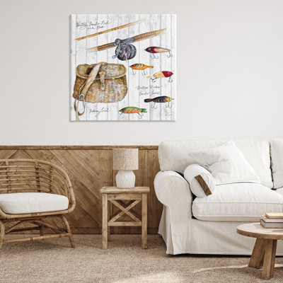 Fishing Tackle Box Canvas Wall Art by Janice Gaynor