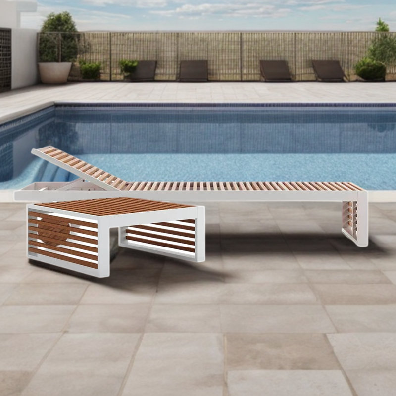 Outdoor Aluminum Alloy Lounge Chair Outdoor Chaise Lounge Set