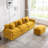  Shamill Chenille Cloud Sofa Couch with Ottoman – Extra-Plush 2-Layer Cushions with Adjustable Leg Heights for Comfort-1663651966