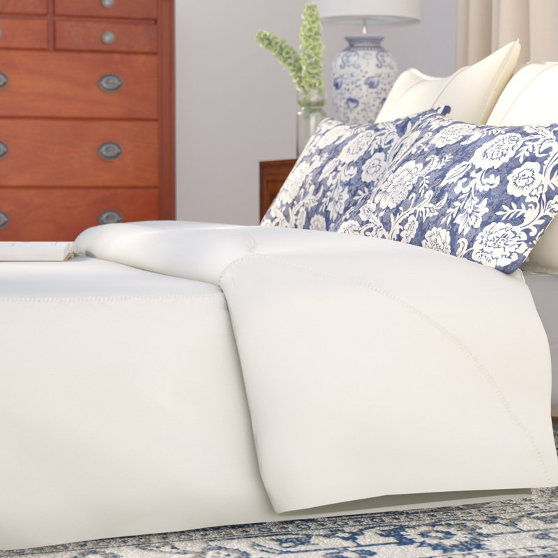 Daenerys Traditional Sateen Duvet Cover, Twin, White