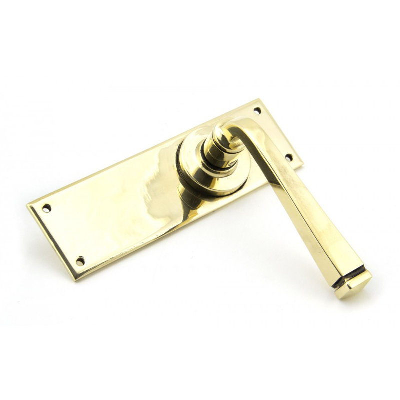 Avon Latch Door Handle Kit, Aged Brass