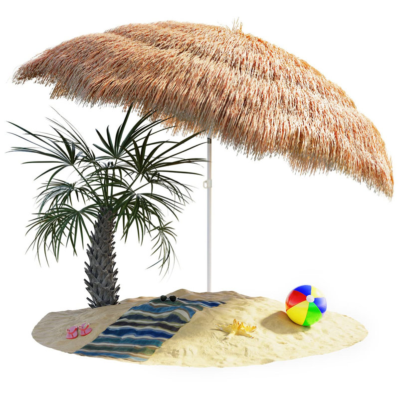 160cm Beach Parasol, Beige