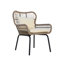 Fauteuil club en acier, fauteuil contemporain