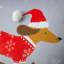 Christmas Santa Paws Cushion