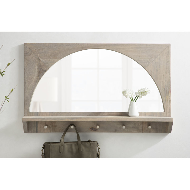 Julianna Wood Mirror, 30" x 20", White