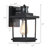 Adwita 1- Light Dusk to Dawn 11"H Black Outdoor Lantern Wall Sonce