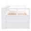 Lit de jour simple en bois TG, blanc, 2 lits gigognes, 3 rangements-679965598