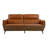 Elik 78" 3-Seater Genuine Leather Sofa with 2-Point Adjustable Headrest & Decorative Stitching