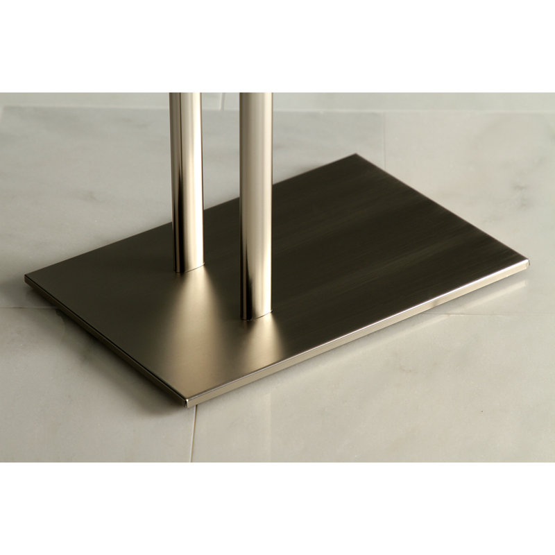 Kingston Brass Edenscape Freestanding Dual Towel Rack, Brushed Nickel