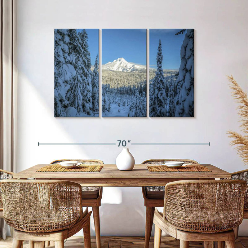 Alvord Mount Hood Winter Glimpse, 36" H x 57" W