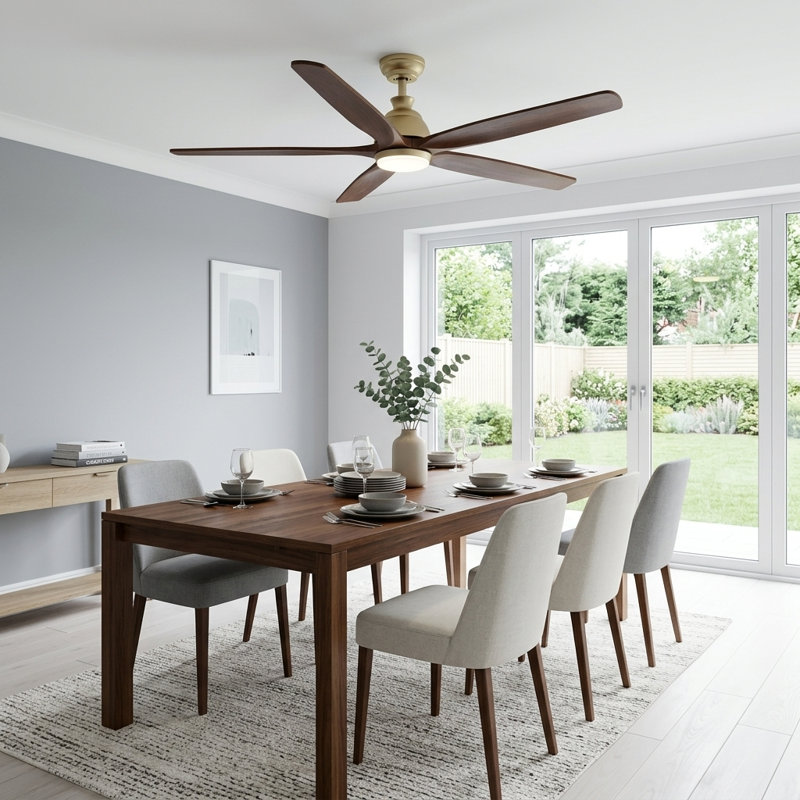 132cm Ceiling Fan with LED Lights, 152cm