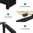 Modern Upholstered Queen Bed, LED Headboard with Charging Station, Quiet Support & Quick Assembly-1504976546-1504976550