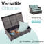 Ensemble de conversation pour causeuse d'extérieur en osier 2 pièces avec table basse et rangement