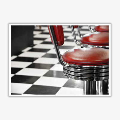 Vintage American Diner 1 Piece Wall Art