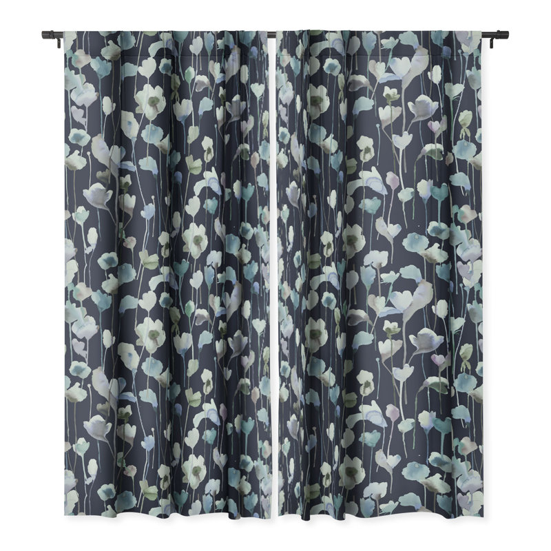 Yosilin Blackout Curtain Single Panel, 50" W x 84" L