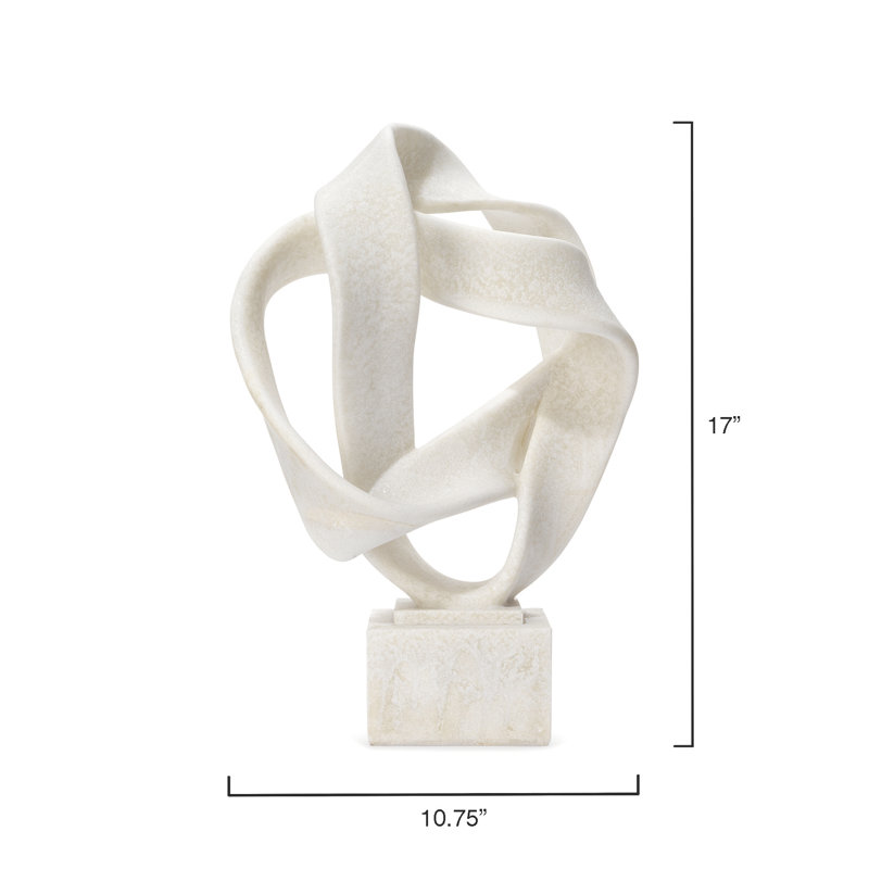 Un objet entrelacé sur un support, Blanc