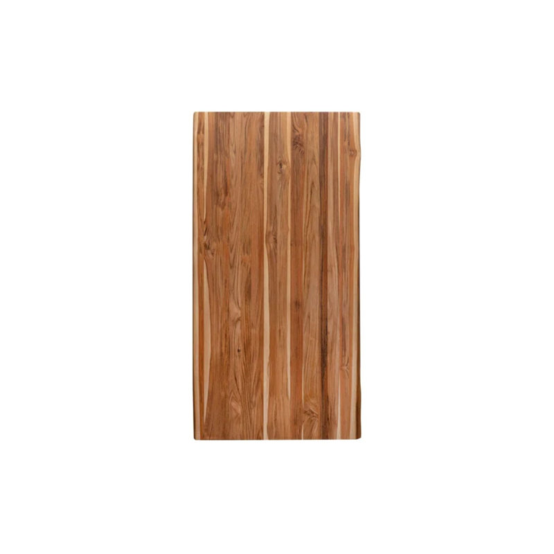 Teck en bois massif avec finition UV et bord vif, support / corbeau, H 1,5 po x l 30 po x P 48 po