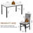 5-Piece Dininng Room Table Set with 4 Uphosltered Dining Chairs, Faux Marble Table Top and Robust Metal Frame Dining Table Set of 5, Space-Saving Design Dinette Set for Home Furniture Kitchen Restaurant-924555525-912154674