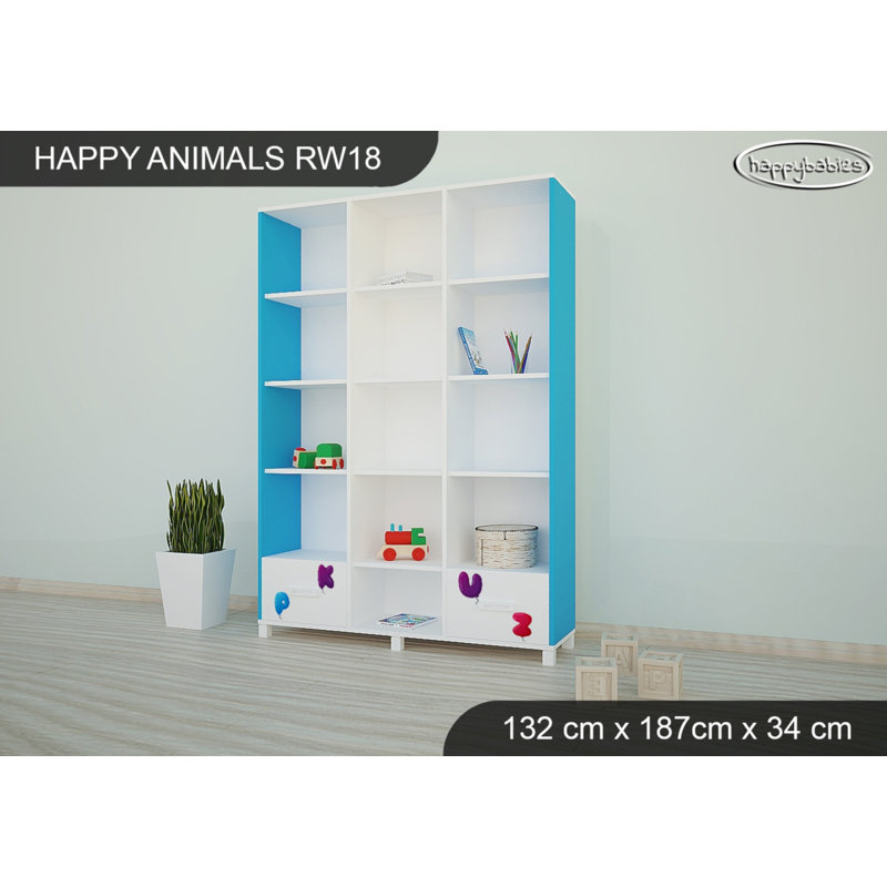 187cm H X 132cm W Kids Bookcase, Blue