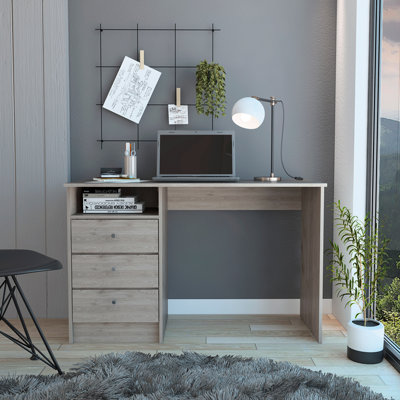Andalucia 3 Drawer Computer Desk, One Shelf