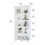 Vitrine à deux portes avec 5 tablettes, blanc-1534241267
