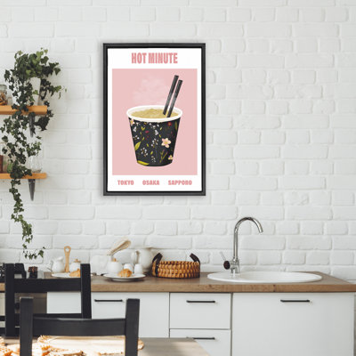 Hot Minute Cup of Noodles Floating Frame, design by A Barefoot Stylist