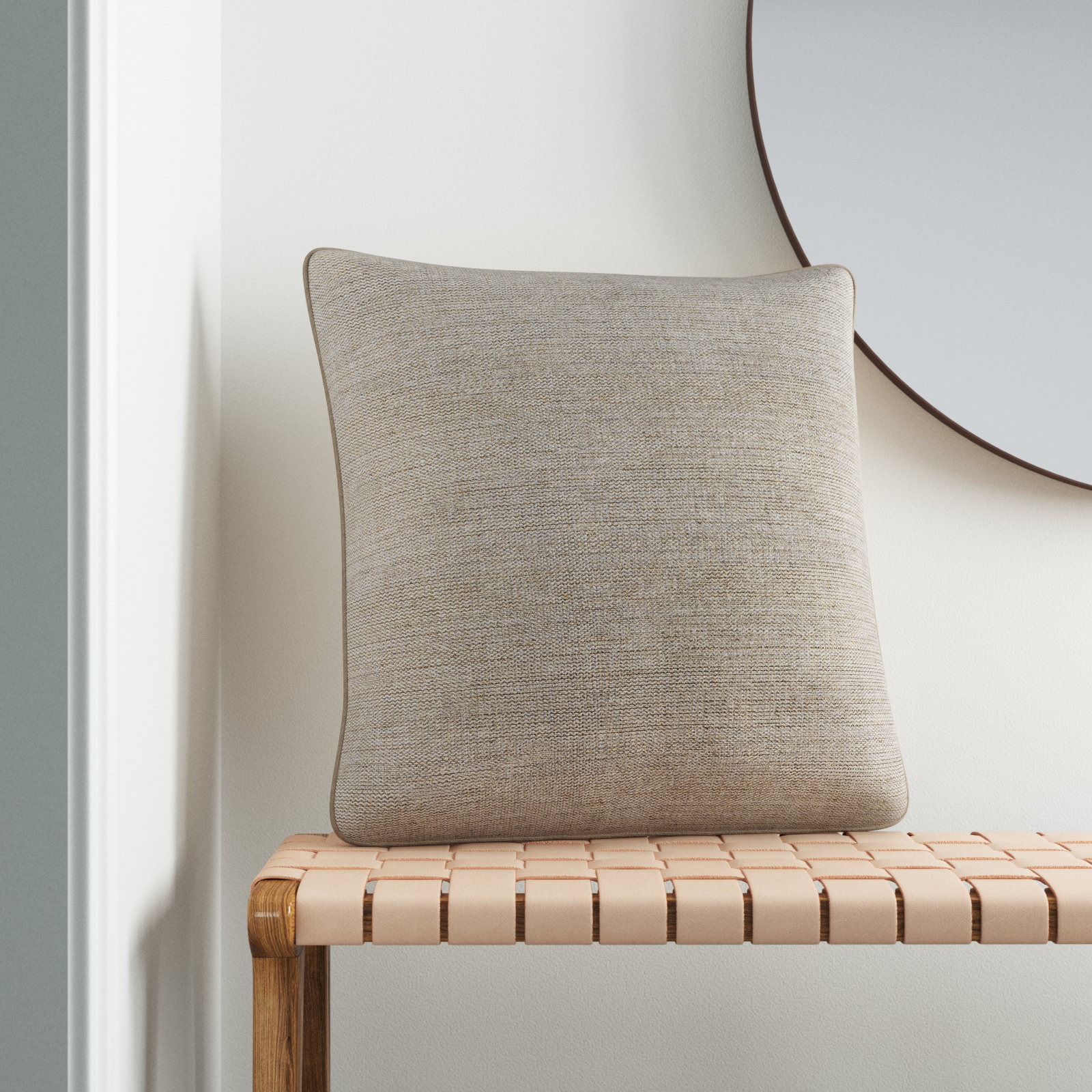 Marie Linen Pillow Cover, 18" x 18", Pillow Cover Only - No Insert