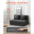 Folding Sofa Bed 3-in-1 Foldable Couch Bed with 2 Pillows Dark Grey Twin