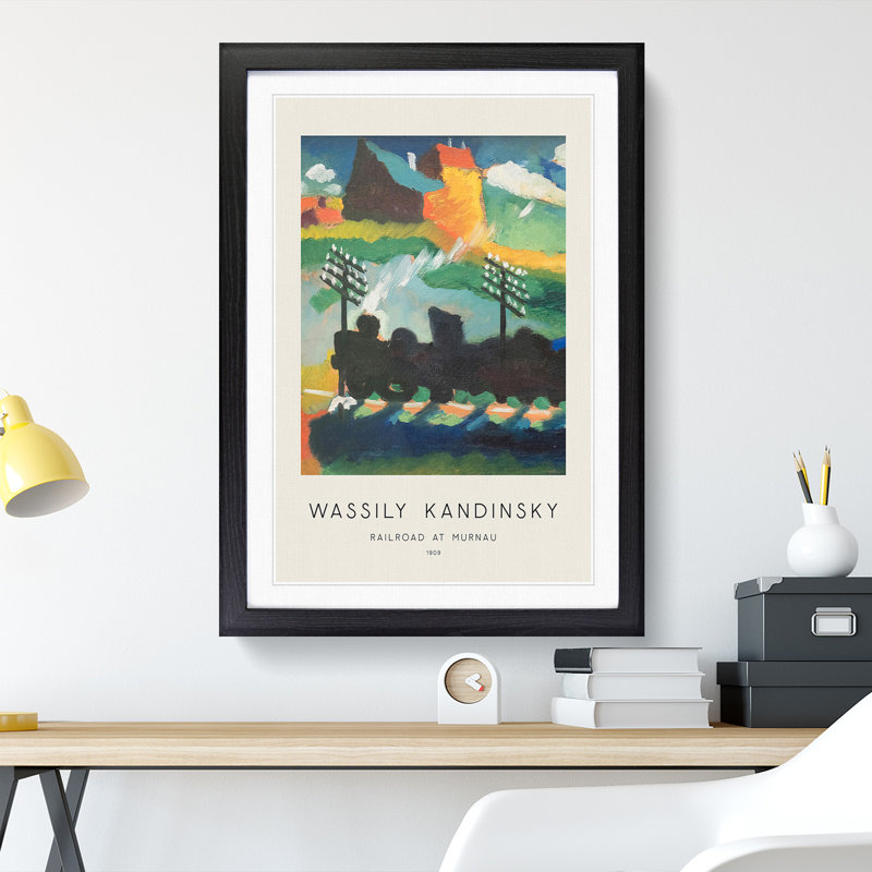 Railroad at Murnau by Wassily Kandinsky - Picture Frame Graphic Art, 48cm H x 36cm W x 2cm D