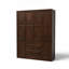 Armoire en bois massif de 200 cm de hauteur (78,7 po) avec 6 portes, 3 tiroirs et tringle à vêtements, blanche-30784244